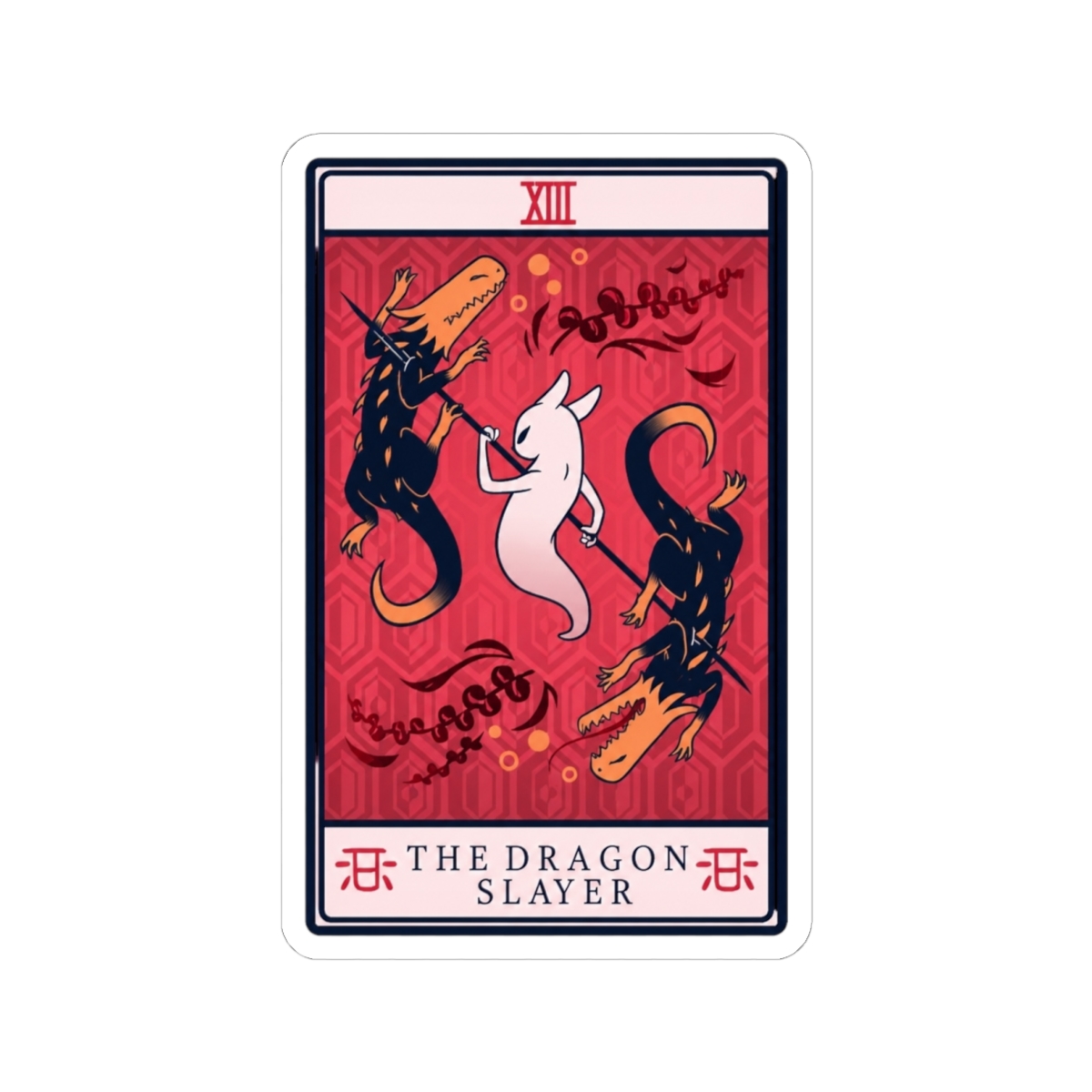 The Dragon Slayer Tarot - Rain World Sticker - alternate angle 2, merchandise