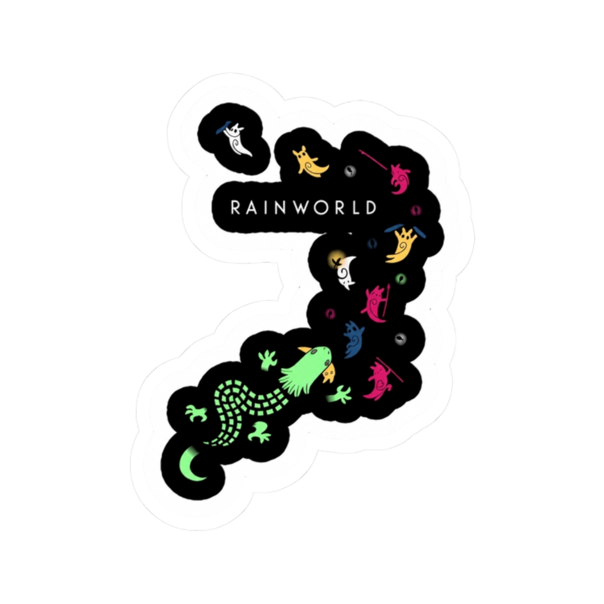 Rain World Merch Sticker - alternate angle 3, merchandise