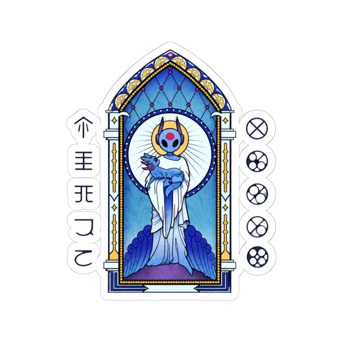 Moon Mosaic - Rain World Sticker - alternate angle 2, merchandise